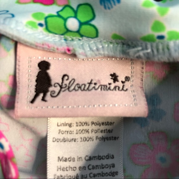 Floatimini Floral Rash Guard Size 5 - Picture 4 of 4